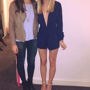 TOBI navy blue romper - size small